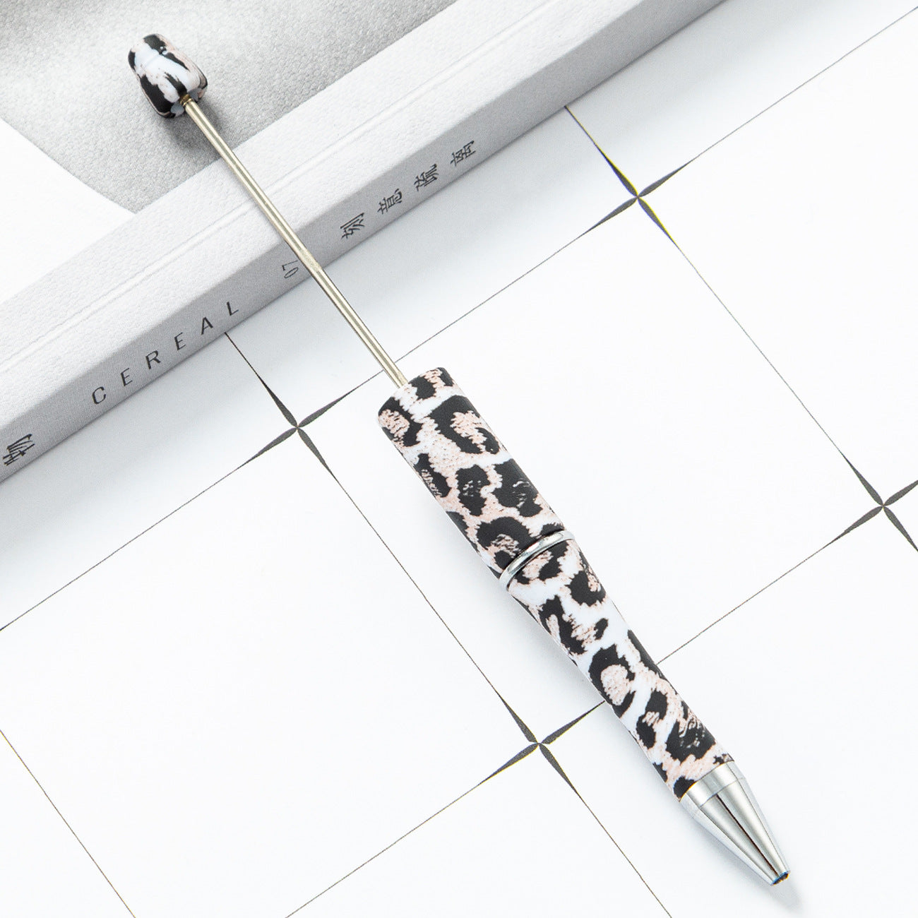 Wholesale Beadable Pens Cow Print Leopard Print Christmas Plastic Pen DIY for Beaded